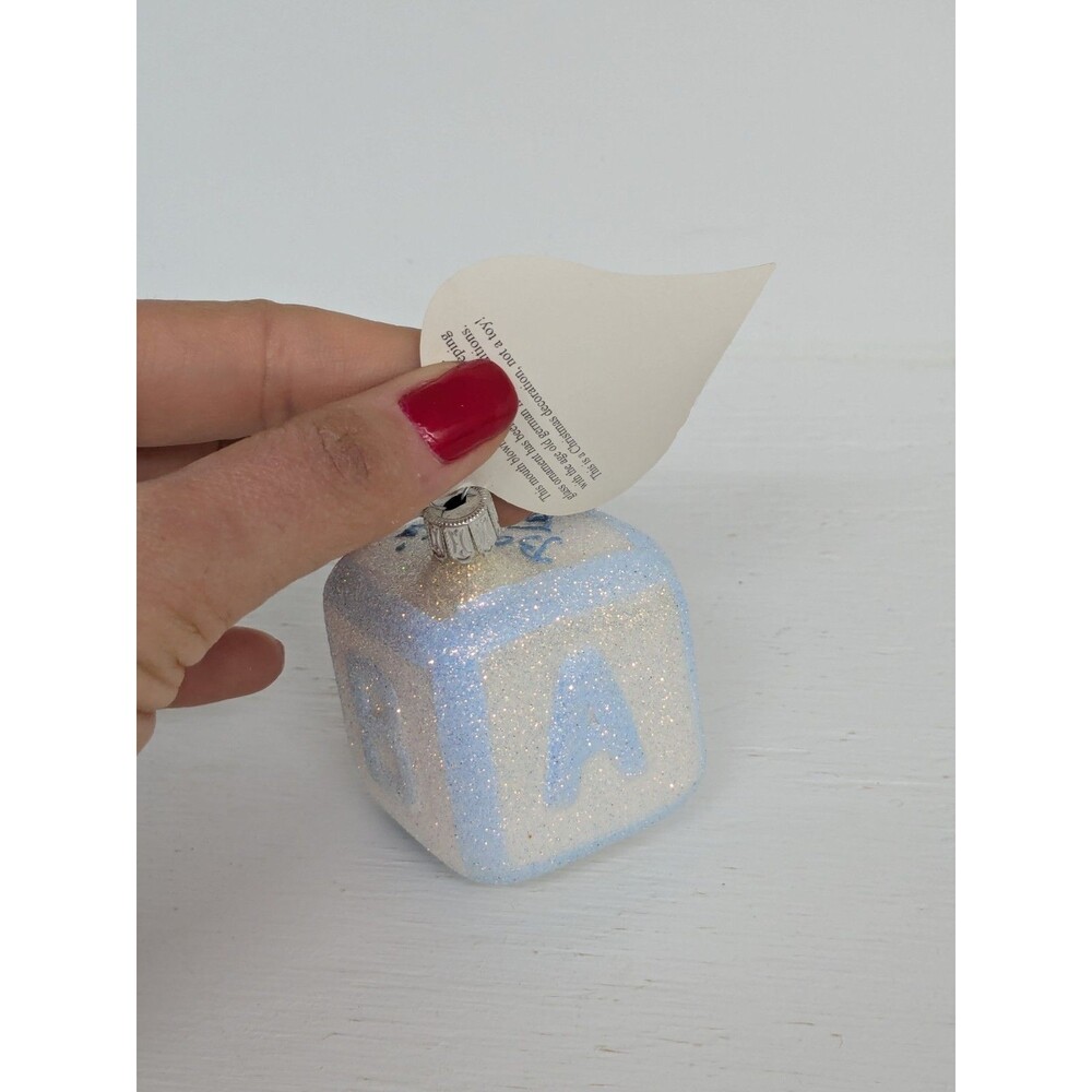 Inge Glas Glass Mouth Blown German Ornaments Baby First Christmas Set Of 3 New - Picture 7 of 16